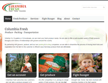 Tablet Screenshot of columbiafresh.com